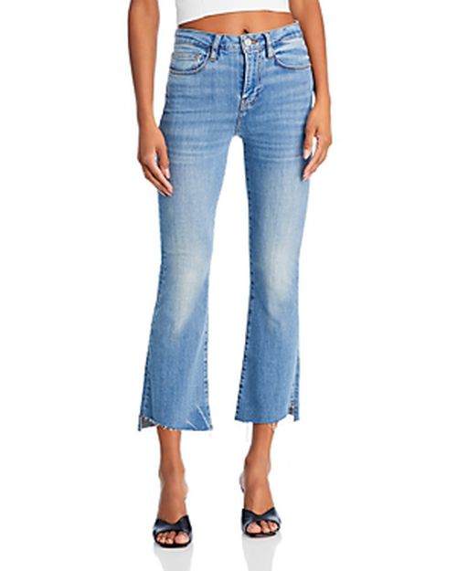 Le Crop Mini High Rise Bootcut Jeans in Wavey