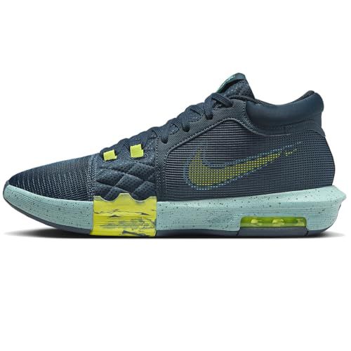 Lebron Witness 8 Basketball Shoes (FB2239-402, Armory Navy/Green Frost/Bicoastal/Cyber)
