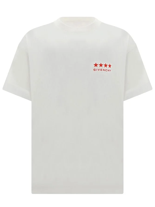 Givenchy 4-tar Printed Logo T-hirt in White - White