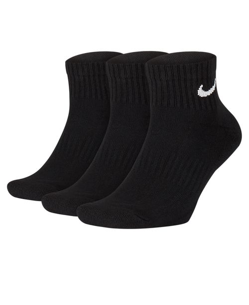 Men's 3-Pk. Quarter Ankle Socks - Black/white