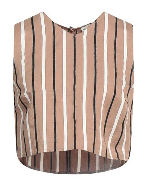 Woman Top Khaki Size 6 Viscose, Polyester, Metal