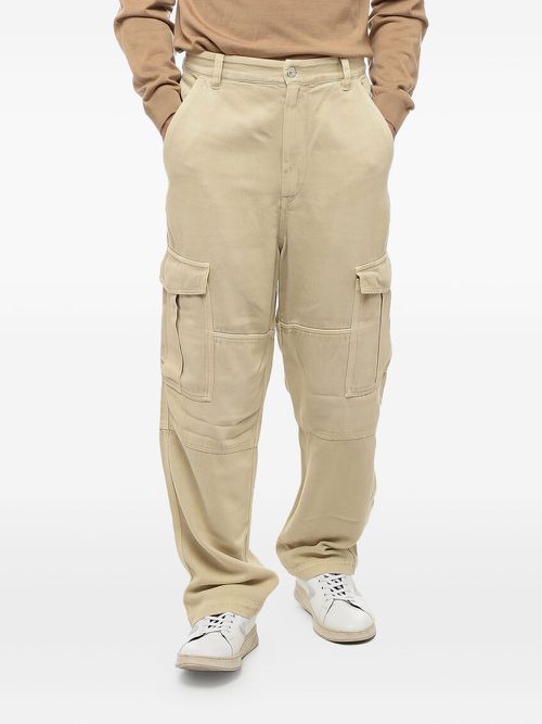 MARANT Isabel Marant Twill Fabric Cargo Pants with Belt Loops - Neutrals
