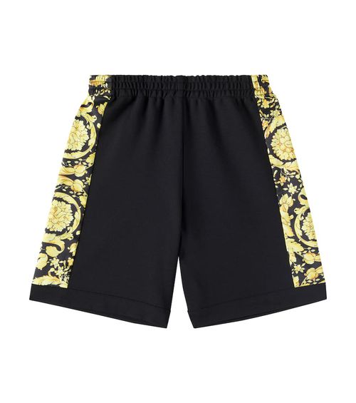 Barocco twill-trimmed jersey shorts