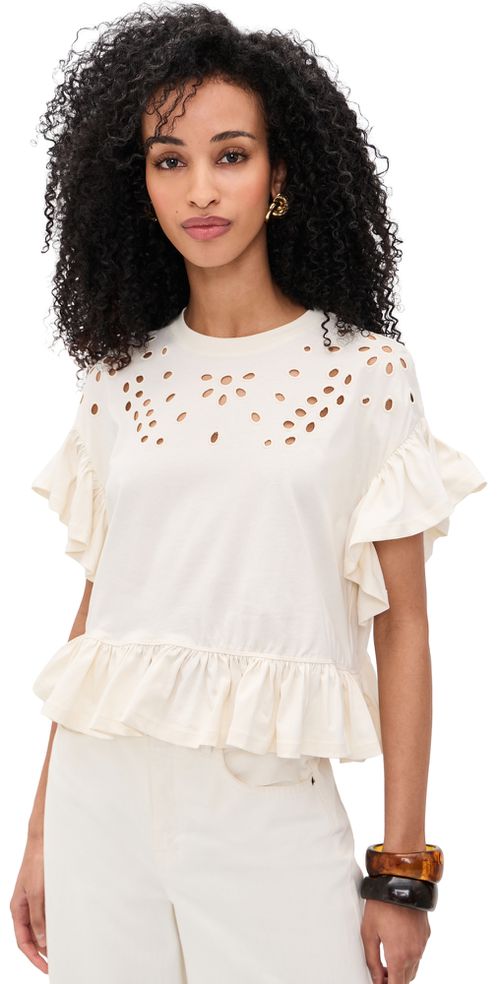 Mariana Peplum Top Cowrie