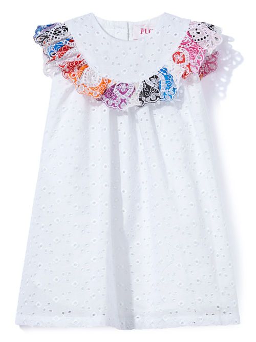 Broderie-anglaise dress - White