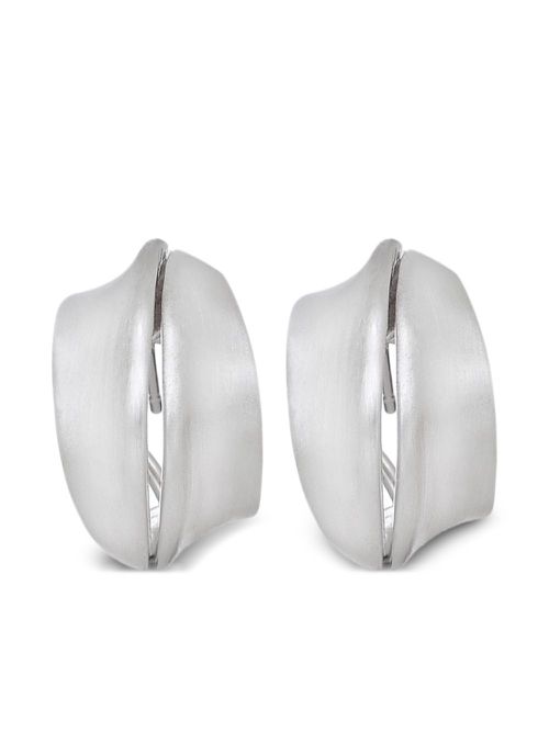 18kt white gold Spira hoop earrings - Silver