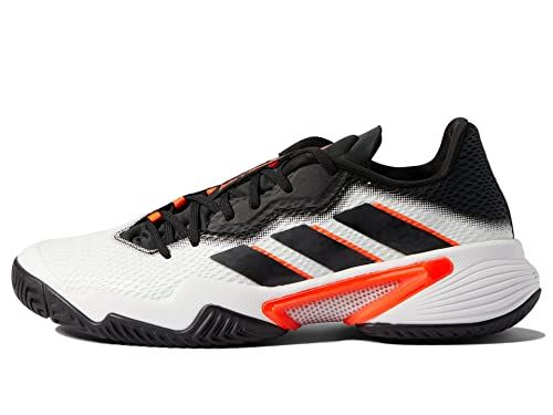 Adidas Men's Barricade Tennis Shoe, Black/White/Blue Dawn, 9.5