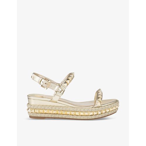 Womens Platine Pyraclou 60 Stud-embellished Suede Wedge Sandals