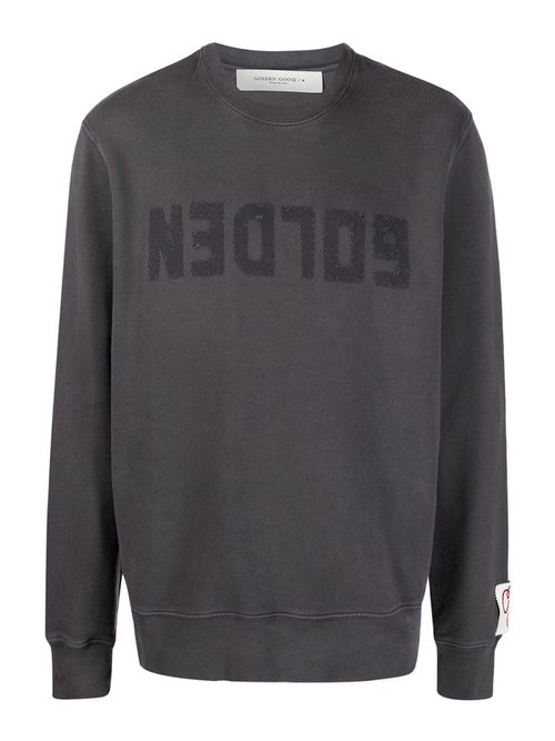 Cotton jersey sweatshirt with logo