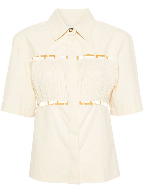 나누슈카 여성 Satu cut-out shirt - Neutrals NW24RSSH01471