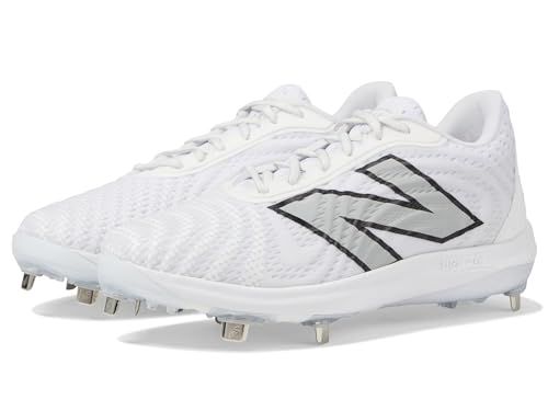 New Balance Men's FuelCell 4040V7 Low Metal Baseball Cleat White/Grey Wide