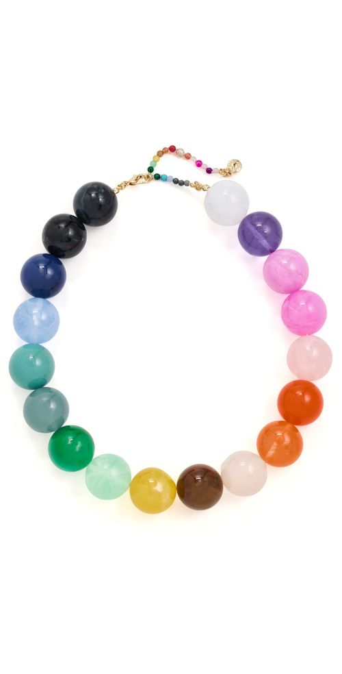 Jane Beaded Necklace Rainbow One Size
