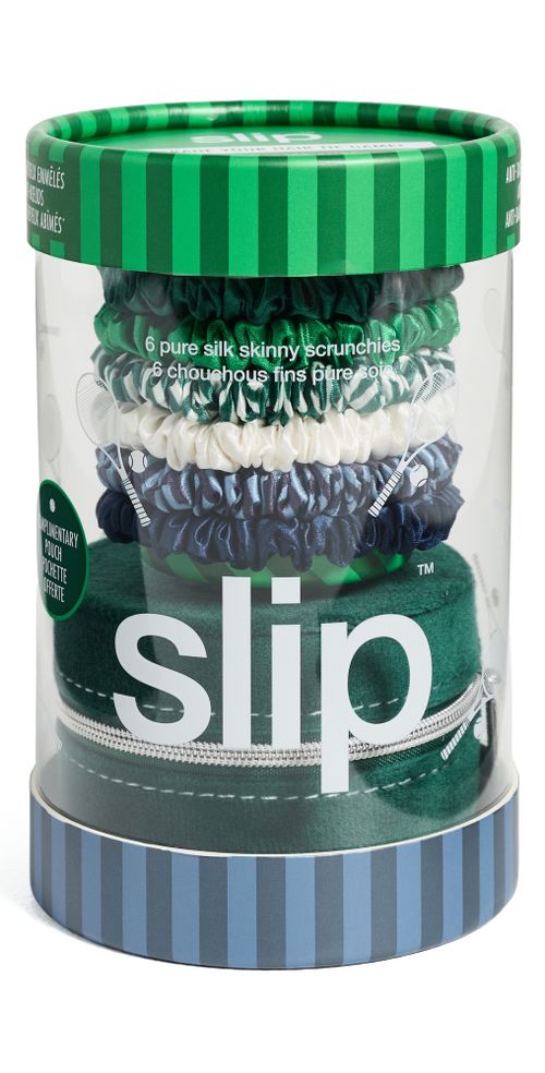Pure Silk Skinny Scrunchies 6 Pack Hair On Point One Size