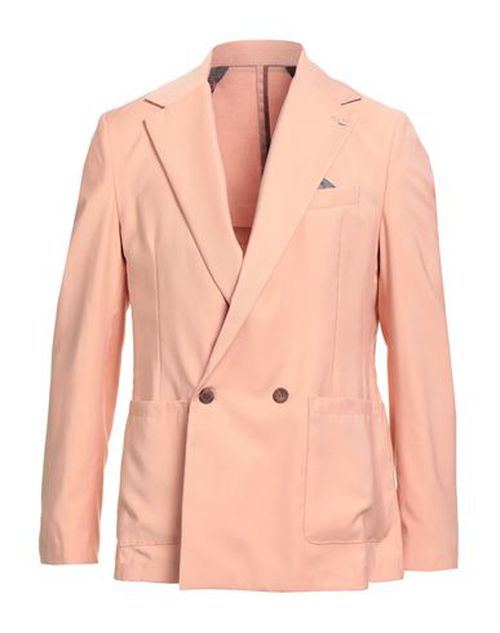 Man Blazer Salmon pink Size 38 Viscose, Polyester