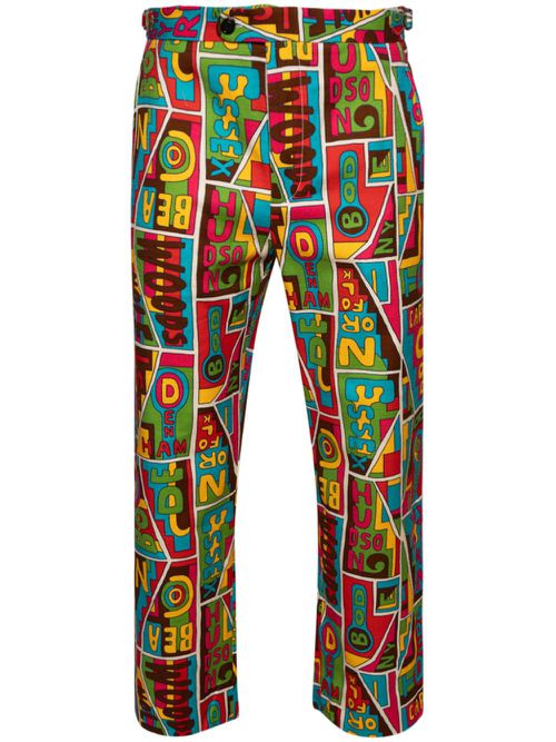 New England graphic-print trousers - Red