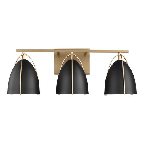 Norman 3-Light Bathroom Vanity Light in Satin Bra