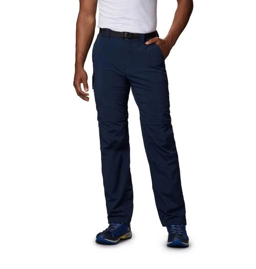 Men's Silver Ridge Pants Navy Convertible Straight Leg Hiking JZZ515