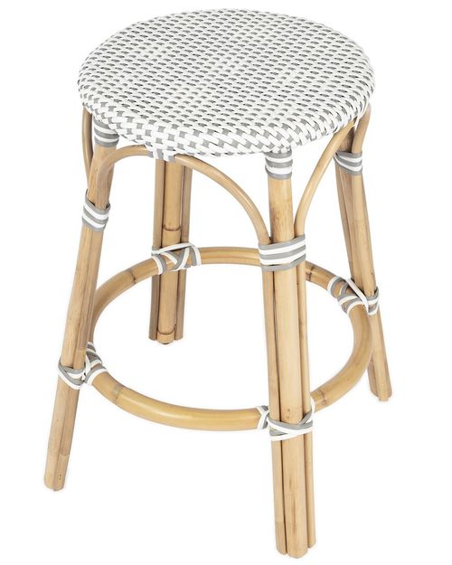 Butler Specialty Company Tobias Rattan Round 24in Counter Stool