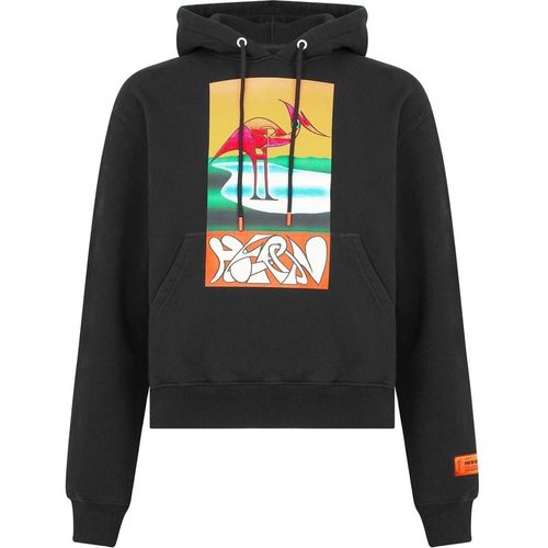 Heron Preston Mens Abstract Hoodie in Black 1020 - Sma