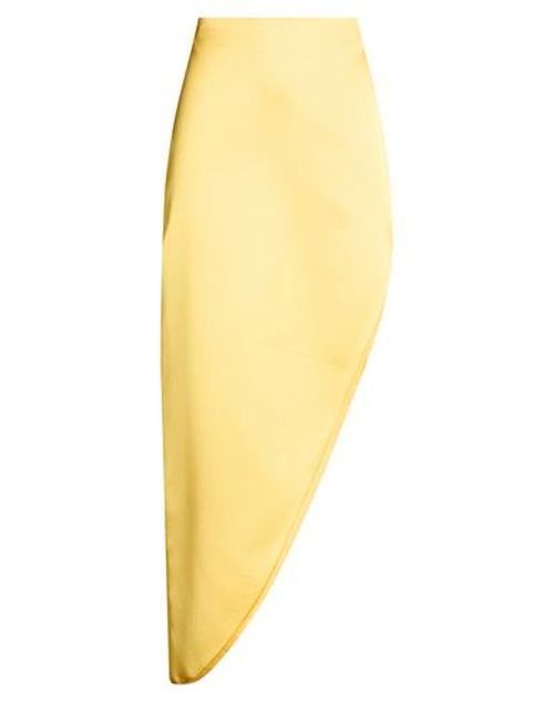 Woman Mini skirt Yellow Size 8 Polyester, Elastane