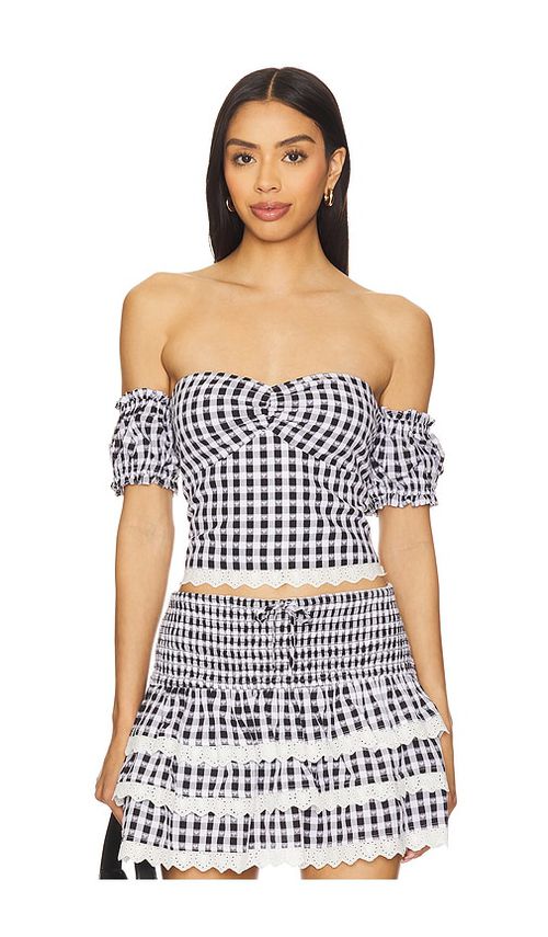 MAJORELLE Reece Top in Black,White. -  XS also in L, M, S