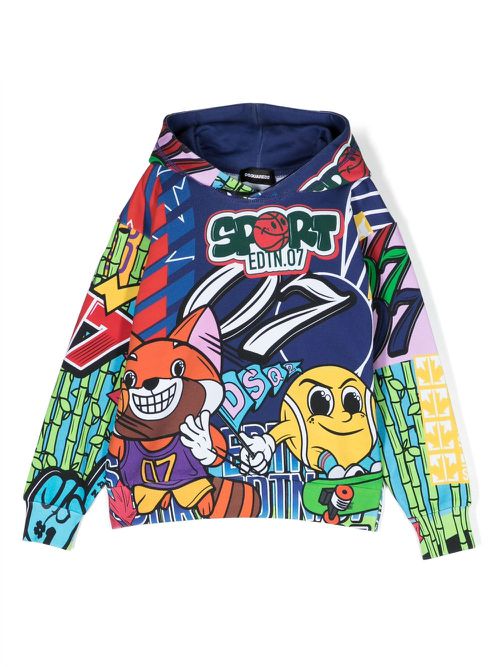 Sport Edtn.07 graphic-print hoodie - Blue