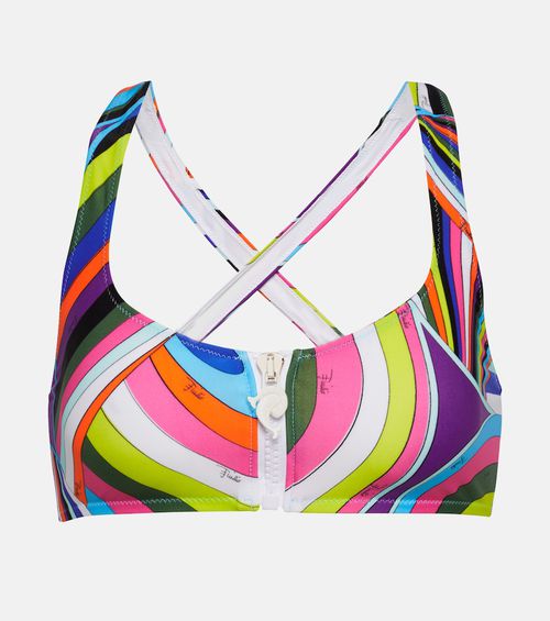 Printed bikini top