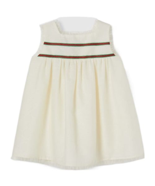 Baby GG cotton dress with Web