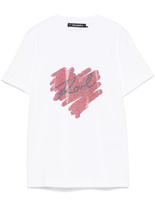 Logo-heart T-shirt - White