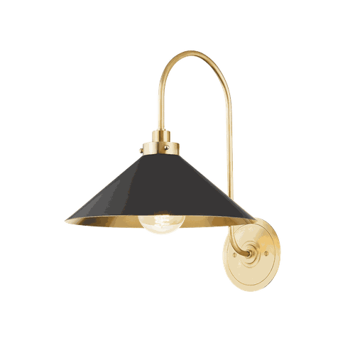 Aged Brass One Light Wall Sconce from the Clivedon Collection