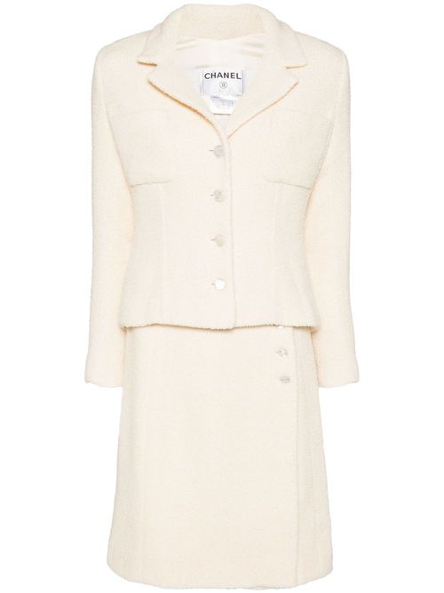 2002 tweed skirt suit - Neutrals