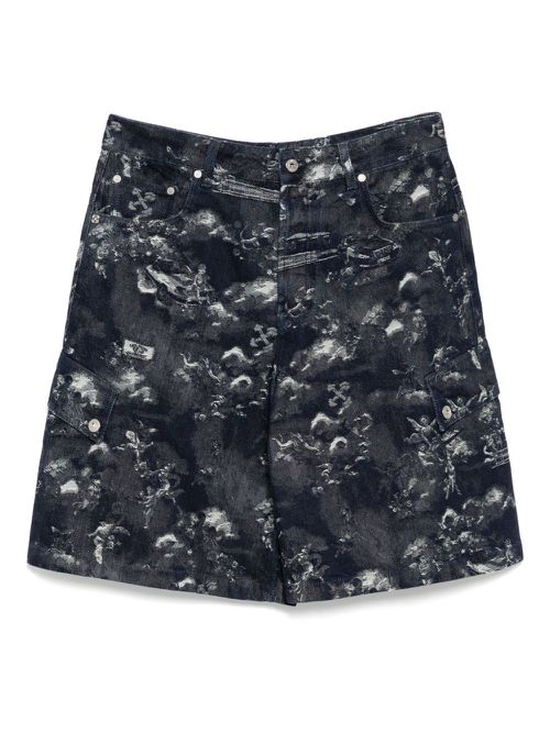 Graphic-print shorts - Blue
