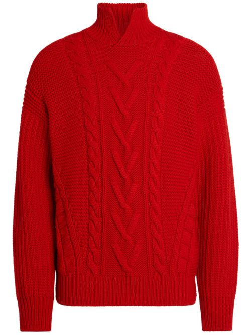 Oasi high-neck cashmere jumper - Red