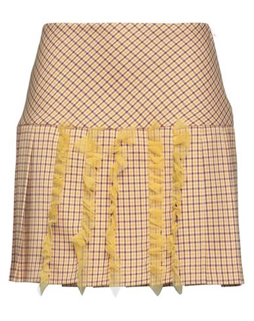 Woman Mini skirt Marigold Size 2 Polyester, Viscose, Elastane