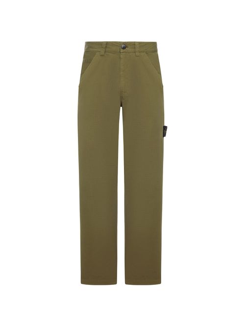 ? Mini? Angled Hand Pockets Zip Fly Patch Pockets Cotton Trousers for Men