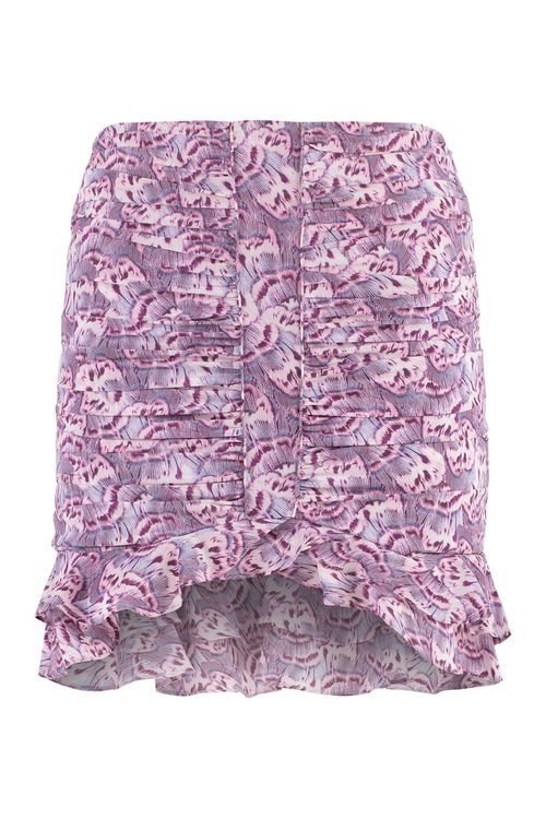 Milendi Printed Silk Skirt