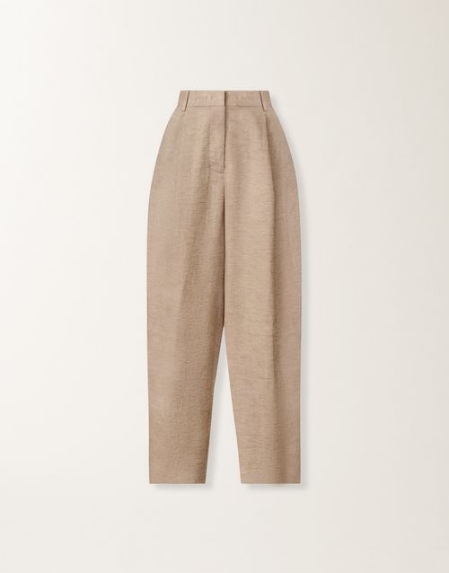 Linen canvas pants, taupe