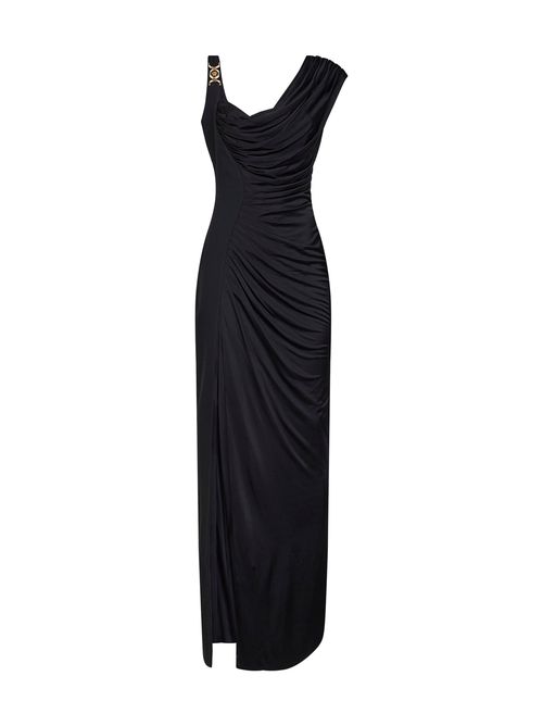 Draped Liquid Jersey Dress — Black