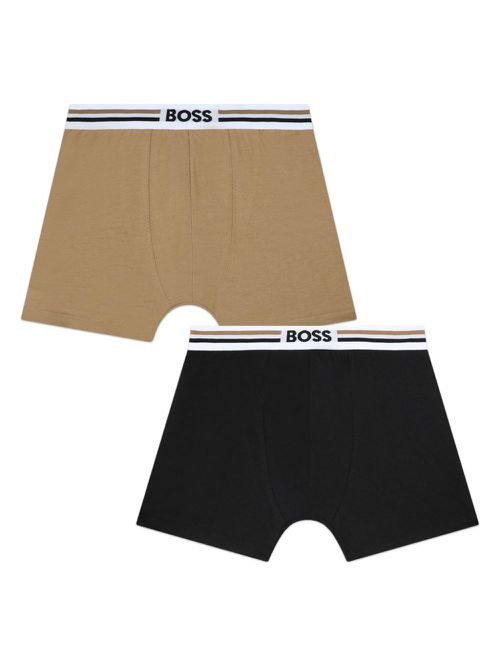 Logo-print cotton-blend boxers (set of two) - Neutrals