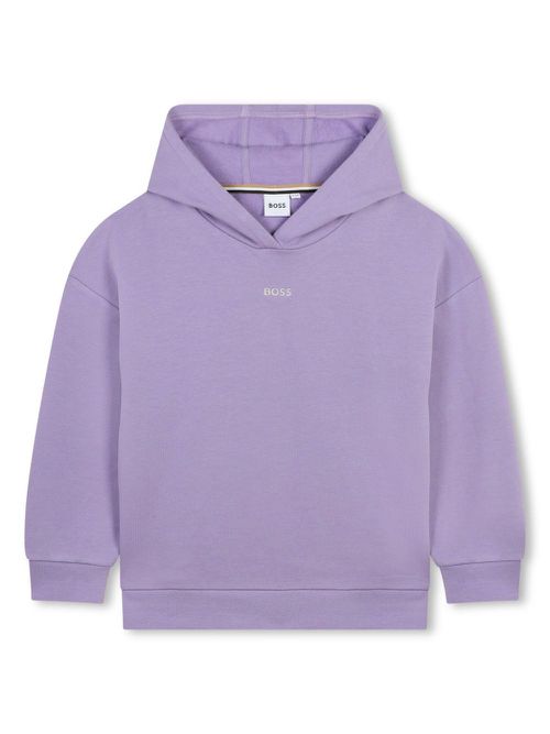 Logo-embroidered hoodie - Purple