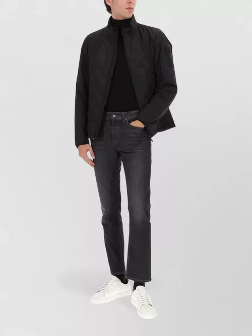 Boss - quilted jacket with high collar and pocket