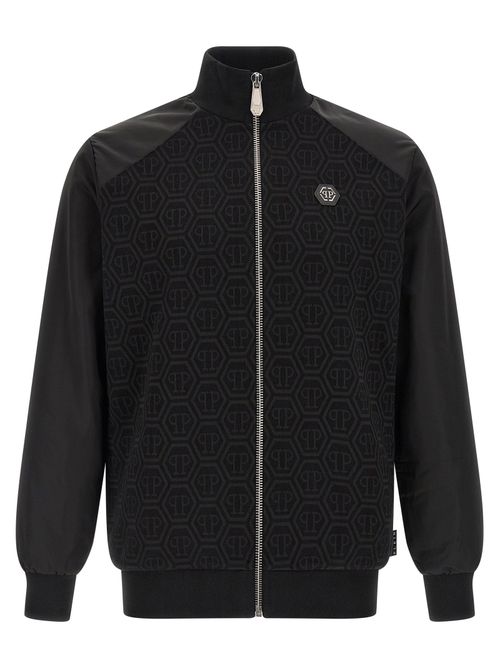 Monogram Jacquard Sweatshirt — Black
