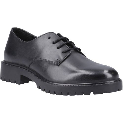 Hush Puppies Aubrey Lace Up Leather Youth Girl's Black Derby Shoe