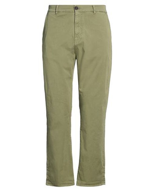 Man Pants Military green Size 34 Cotton, Elastane