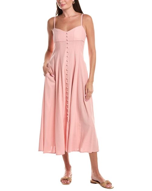 Solid Midi Dress