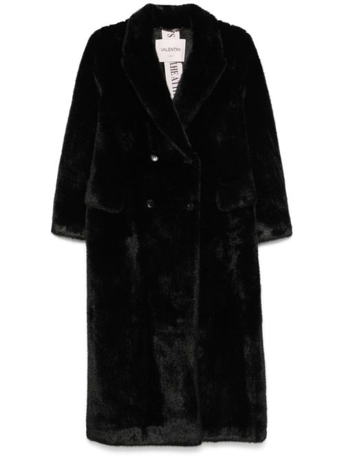 Faux-fur coat - Black
