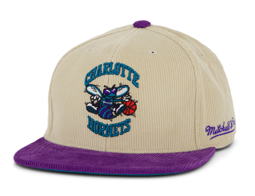 Men's NBA 2 Tone Team Cord Fitted Hwc Hornets Fitted Caps