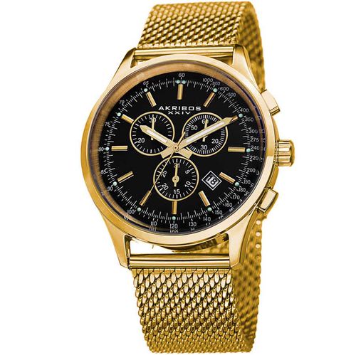 Chronograph Black Dial Mens Watch AK625YGB