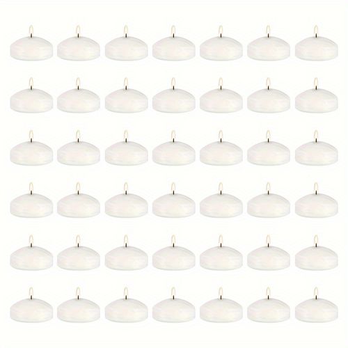 TEMU 42pcs Flameless Floating Candles, Small Candle Set, Burning For 5-, A Atmosphere, Perfect For Bathing, Wedding, Party, Home Decor. Christma