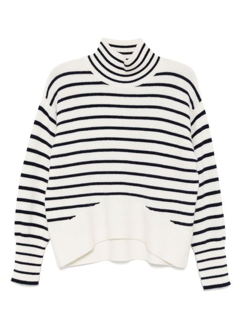 AEXAE cashmere striped jumper - White